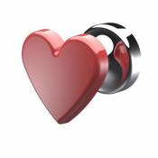 Patère magnétique 1 tête forme de cœur Delonghi coloris rouge