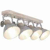 Plafonnier RETRO lampe de cuisine sur rail lumineux en bois mobile dans un ensemble avec source de lumière LED RVB