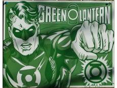 "plaque super hero green lantern verte affichet tole