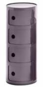 Rangement Componibili / 4 tiroirs - H 77 cm - Kartell violet en plastique