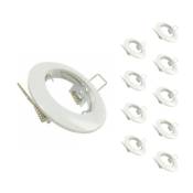 Support Spot GU10 led Rond blanc (Pack de 10) Silamp