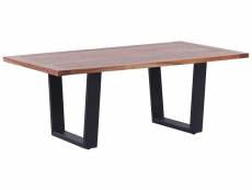 Table basse en bois d'acacia naturel et noir grenola 305455