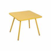 Table basse Luxembourg Kid / Table enfant - 57 x 57 cm - Fermob jaune en métal
