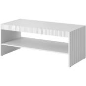 Table basse pafos 120x50 cm blanc mat