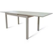 Table de salle à manger extensible, Table moderne avec rallonges, Console extensible, cm 80x130 / 210h76, Couleur frêne blanc - Dmora