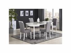Table ronde extensible blanche cox 579