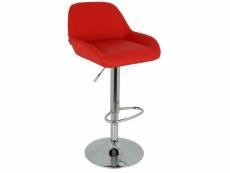 Tabouret-chaise de bar texas cuir rouge Azura-42531