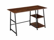 Tectake table de bureau paisley 120x50x73,5cm - bois