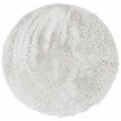 Thedecofactory - neo yoga - Tapis lavable à base fine et souple extra doux blanc diam.120 - Blanc