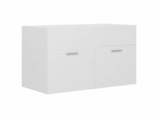 Vidaxl armoire d'évier blanc 80x38,5x46 cm aggloméré