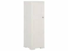 Vidaxl armoire plastique 40x43x125 cm design de bois blanc angora