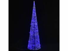 Vidaxl cône lumineux décoratif pyramide à led acrylique bleu 120 cm