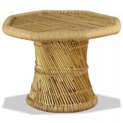 vidaXL Table basse octogonale Bambou 60 x 60 x 45 cm