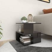 vidaXL Table d'appoint Noir brillant 40x40x40 cm Aggloméré