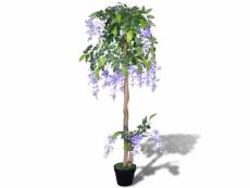 Vidaxl wisteria artificiel avec pot 120 cm 241364