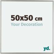 Your Decoration - 50x50 cm - Cadre Photo en Plastique Avec Verre acrylique - Anti-Reflet - Excellente Qualité - Champagne - Cadre Decoration Murale