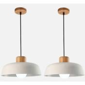 2 Pack Lampe Suspension en Métal Simple et Moderne