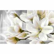 Affiche fleurs blanches et scintillement - 60x40cm - made in France