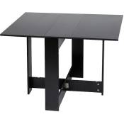Aqrau - Table à Manger Pliante, Table d'appoint avec ailes pliantes, Table de Cuisine Salon, Noir 103x76x73,4cm