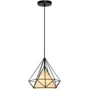Axhup - Lampe de Plafond Cage Diamant Petit Abat-jour Lustre Suspension Luminaire Rétro Industrielle Lot de 1