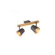 Bell bar 2 ampoules rÉglables exclus bois et nickel antique 801900267 - Trio Lighting