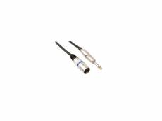 Cable professionnel xlr, xlr male vers jack mono 6.35mm (3m) VELLpac116-2