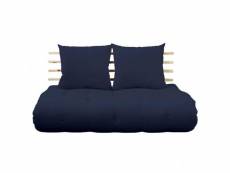Canapé lit futon shin sano marine pin massif couchage