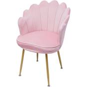 Chaise de salon à dossier unique - Chaise de balcon - Chaise rembourrée - Rose