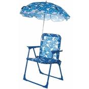 Chaise pliante pour les enfants de plage ou jardin avec parapluie parasol Squaletto