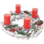 Couronne de l'Avent ronde décoration de table Noël