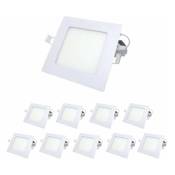 Downlight Dalle led 6W Extra Plate Carrée blanc - Pack de 10 / - Blanc
