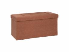 Eazy living pouf + boîte de rangement augustin brun EYFU429-BR
