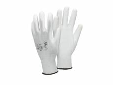 Ecd germany 48 paires de gants de travail en pu, taille 10-xl, couleur blanc, gants de mécanicien en nylon gants de jardin 291003977