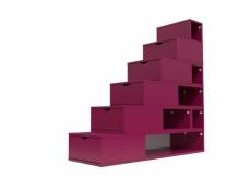 Escalier cube de rangement hauteur 150cm prune ESC150-PR