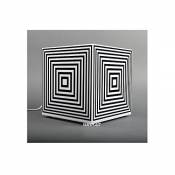 Faberplast Cube Lampe, noir et blanc, 25 x 25 x 25