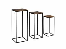 Finebuy tables gigognes bois massif table d'appoint