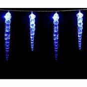Guirlande lumineuse 40/80 LED 10,4/13 m blanc/bleu stalactite télécommande minuterie classe de protection IP44 8 modes guirlande intérieur extérieur