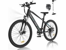 HITWAY Vélo électrique de Montagne 26", vélo électrique Puissant 36V 12Ah 250W,Shimano 7 Vitesses, vélos à Assistance électrique pour Adultes