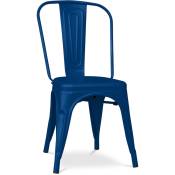 Industrial Style - Chaise de salle à manger - Design industriel - Acier - Mat - Nouvelle édition -Stylix Bleu foncé - Acier - Bleu foncé