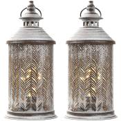 Jhy Design - Lot de 2 lampes de table en métal à