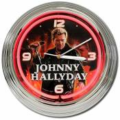 Johnny Hallyday - Horloge néon Rouge