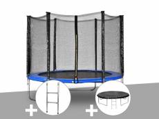 Kit trampoline jardideco atlas ø 2,44 m bleu + echelle