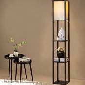 Lampadaire avec 3 Etagères de Stockage 1,6M Design Scandinave Lampe pour Chambre et Salon (Ampoule non inclus)