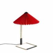 Lampe de table Matin Small / LED - H 38 cm - Tissu & métal - Hay rouge en métal