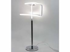 Lampe design à poser originale led angulaire - eclairage dynamique blanc froid - classe énergétique a++ - square