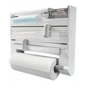 Leifheit - Distributeur essuie-tout papier aluminium film Parat Plus ComfortLine 25723 Dévidoir mural 6 rangements lames tranchantes