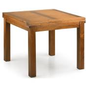 Les Tendances - Table de repas carrée extensible en bois massif de Mindy Orka 95-180cm