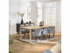 Madison - table à manger rectangulaire extensible 220/320cm bois chêne