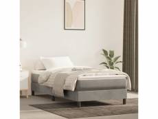 Matelas de lit relaxant à ressorts ensachés gris clair 90x200x20 cm