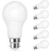 Memkey - Ampoule led B22, 9W lampe baïonnette équivalent 60W halogène, Blanc froid 5000K, 800LM, cri 90, Non-dimmable, Ampoule led standard